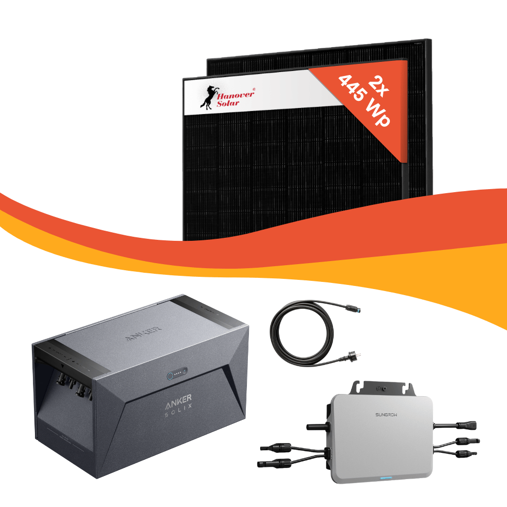 Anker - 890 Wp Balkonkraftwerk mit SOLIX Solarbank E1600