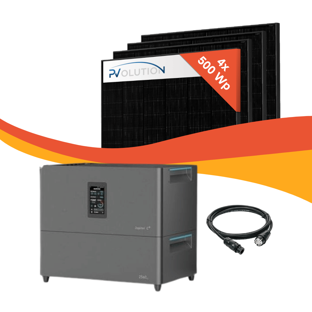 Marstek - 2000 Wp Balkonkraftwerk mit Jupiter-C Plus inkl. Erweiterungsbatterie