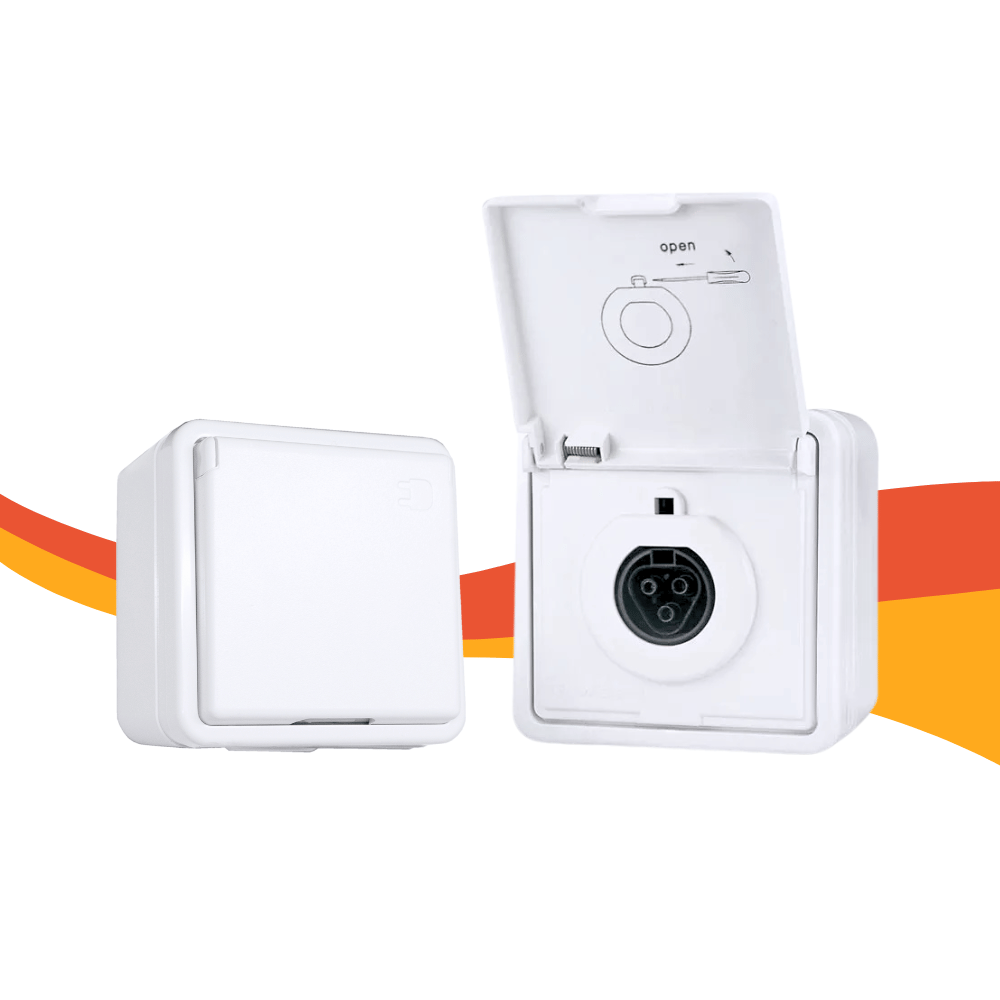 Wieland Einspeisesteckdose mit Aufputzdose